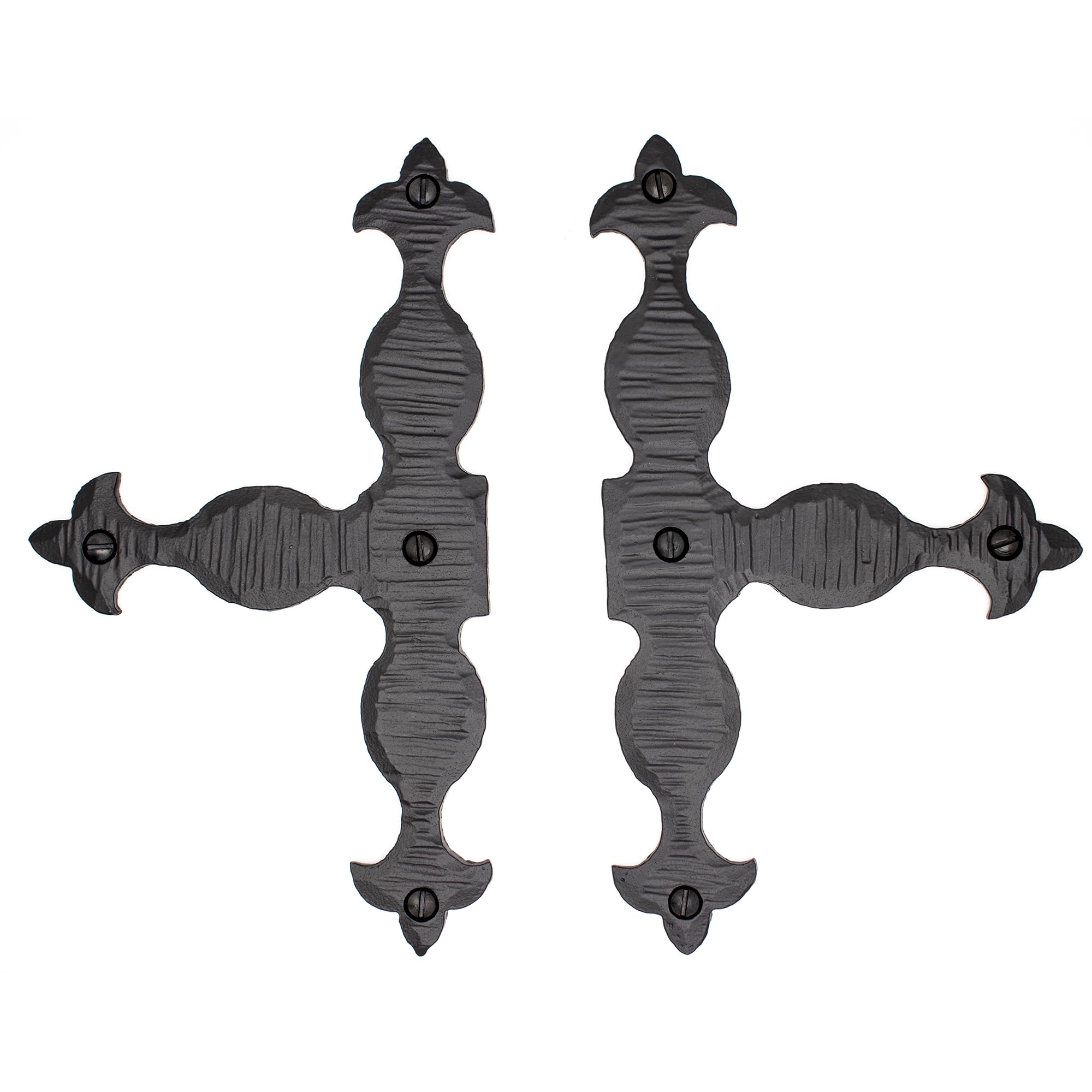 Borderland Rustic Hardware2 Pack 7 inch Decorative Corner Brackets Black T Bracket Decorative Corner Brackets Flat Angle Bracket Barn Door Ornamental Brackets The Sonora Series