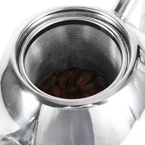 Miniatura 6 de Tetera de 50.7 fl oz, tetera de acero inoxidable de gran capacidad, para tuberías de té de agua caliente, con filtromanijatapa