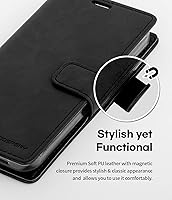 Vista 6 de GOOSPERY Bluemoon - Cartera compatible con iPhone 13 Pro Max, funda de piel sintética de alta calidad, soporte para tarjeta con tapa para teléfono