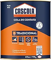 Cascola Cola Tradicional sem Toluol, Adesivo de Contato, 1x730g