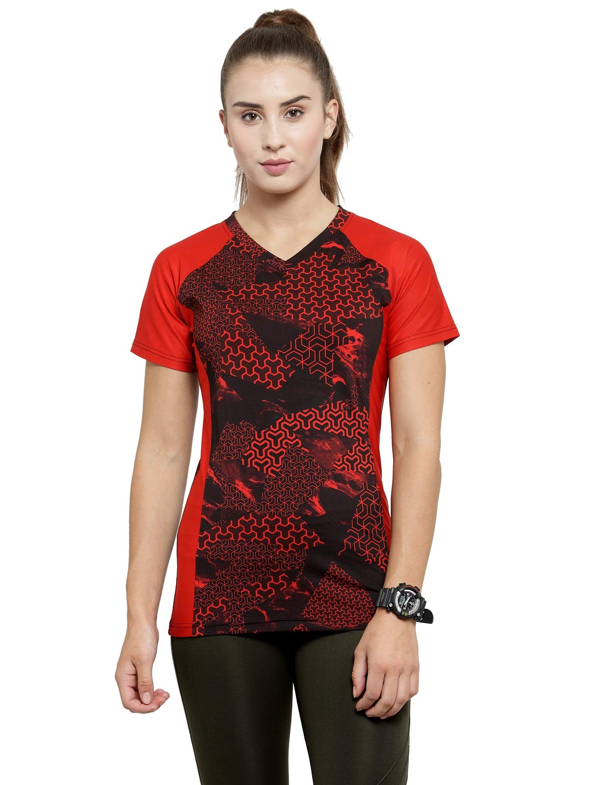 BC Boston ClubPrinted Slim fit Women Sports T-Shirt for Gym