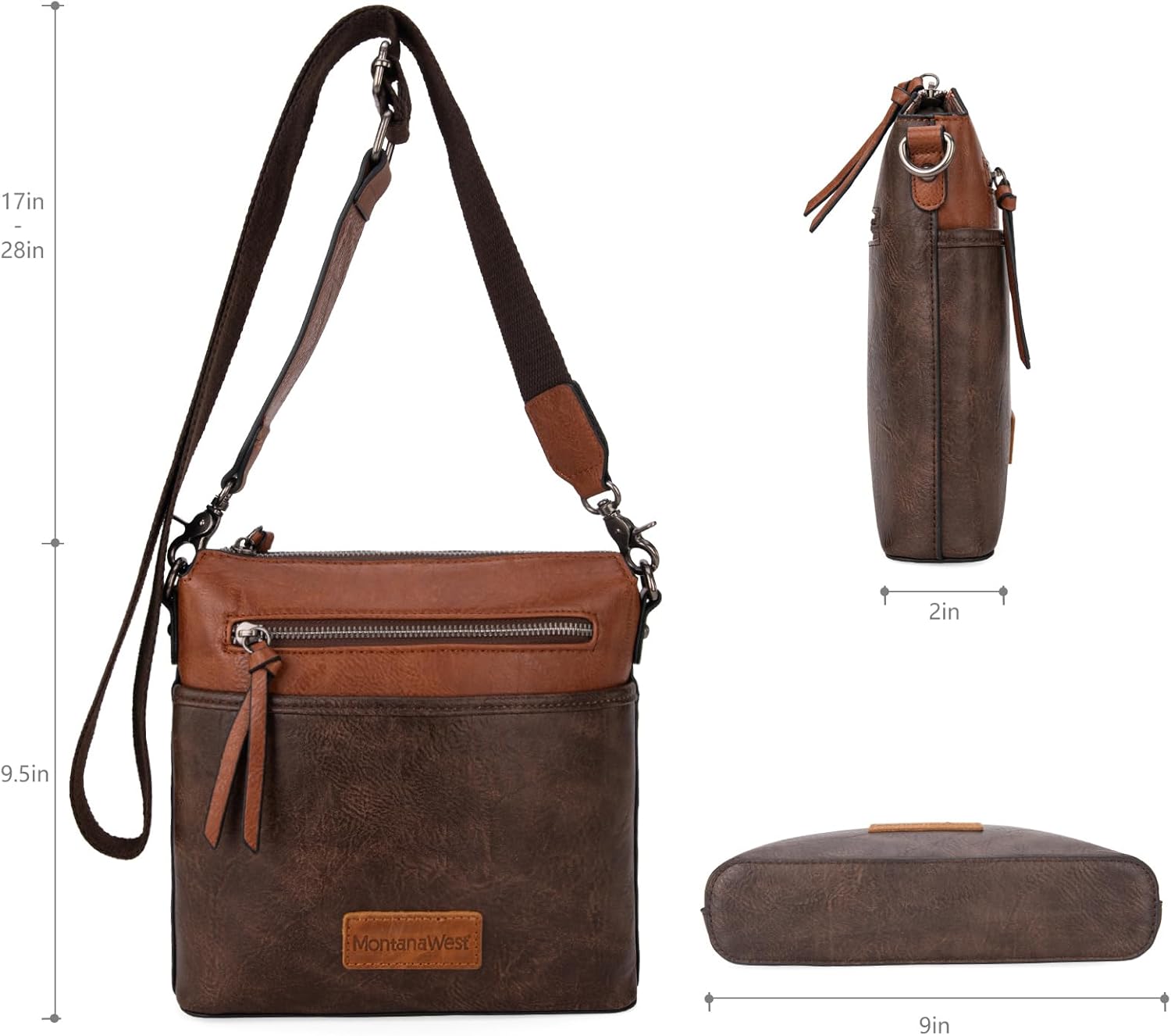 Montana West Crossbody Bag for Women Multi Pocket Cross Body Bag Purses with Guitar Strap - Image 5