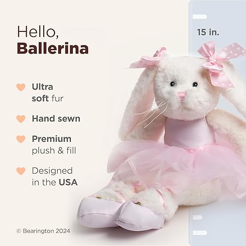 Vista 65 de Muñeca de peluche bailarina vestida de reno Bearington Noella, de 16.5 pulgadas