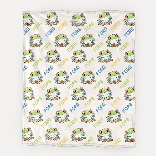 Miniatura 10 de Manta de princesa de rana verde para sofá y cama, manta de verano con texto en inglés Just a Girl Who Loves Frogs, regalo único para niñas y bebés,