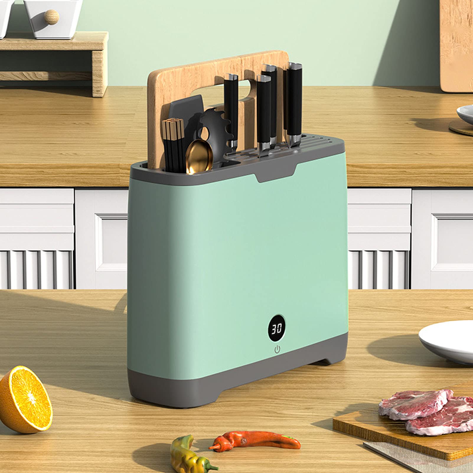 CGF- Desinfección Inteligente de la Tabla de Cortar de Cuchillos, desinfección de Cuchillos Soporte de Secado de Herramientas de Cocina, Desmontable para una fácil Limpieza, diseño de Ranura único