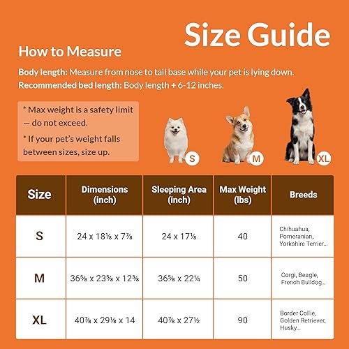 Miniatura 5 de Muihood Colchón de madera con marco de cama para perro, muebles elevados elevados, color blanco, adecuado para un peso de hasta 40 libras