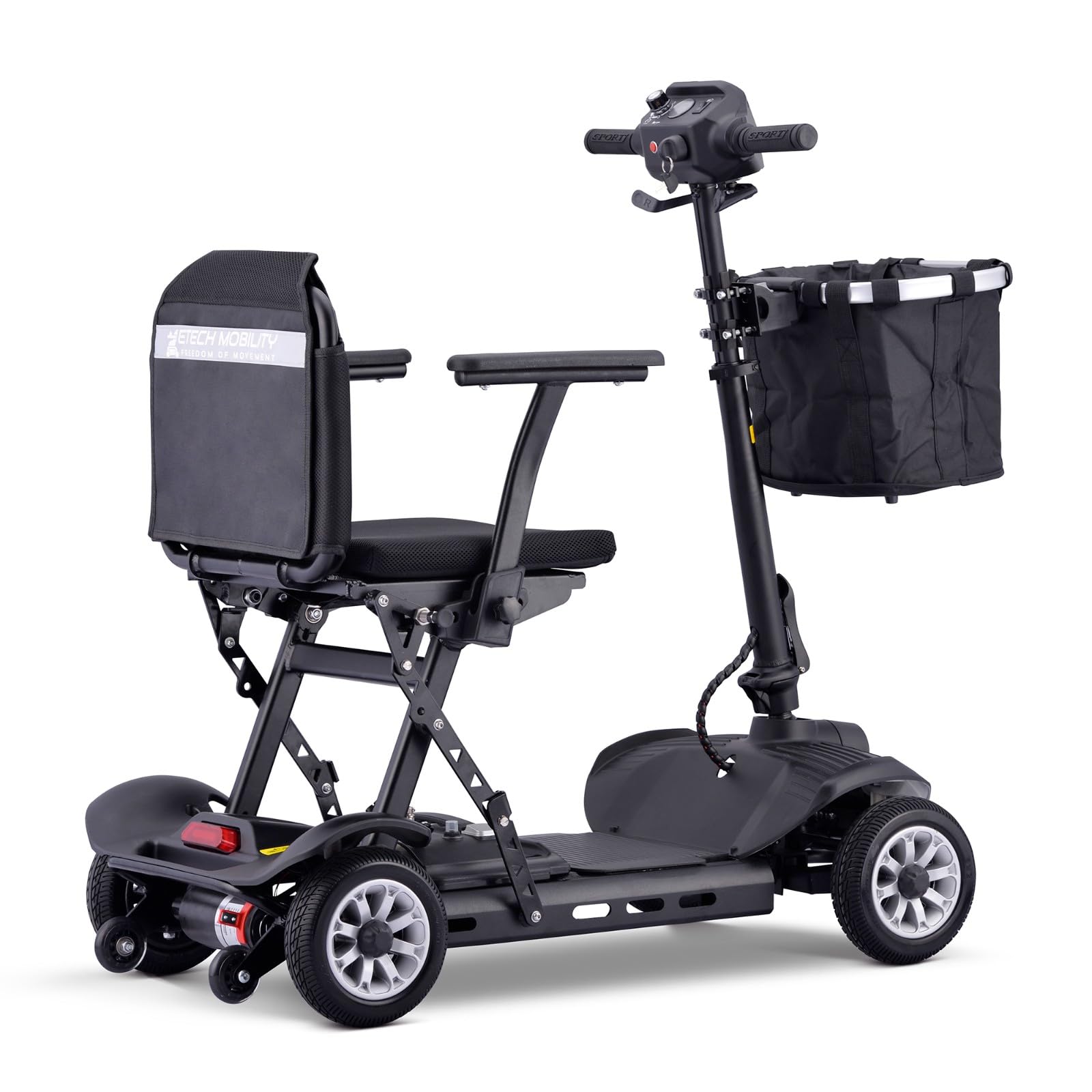 Sillas De Ruedas Eléctricas Para Adultos,Scooter De Movilidad De 4 Ruedas,Scooter De Movilidad Motorizado Para Personas Mayores,Scooter Eléctrico,Scooter Motorizado Todo Terreno black