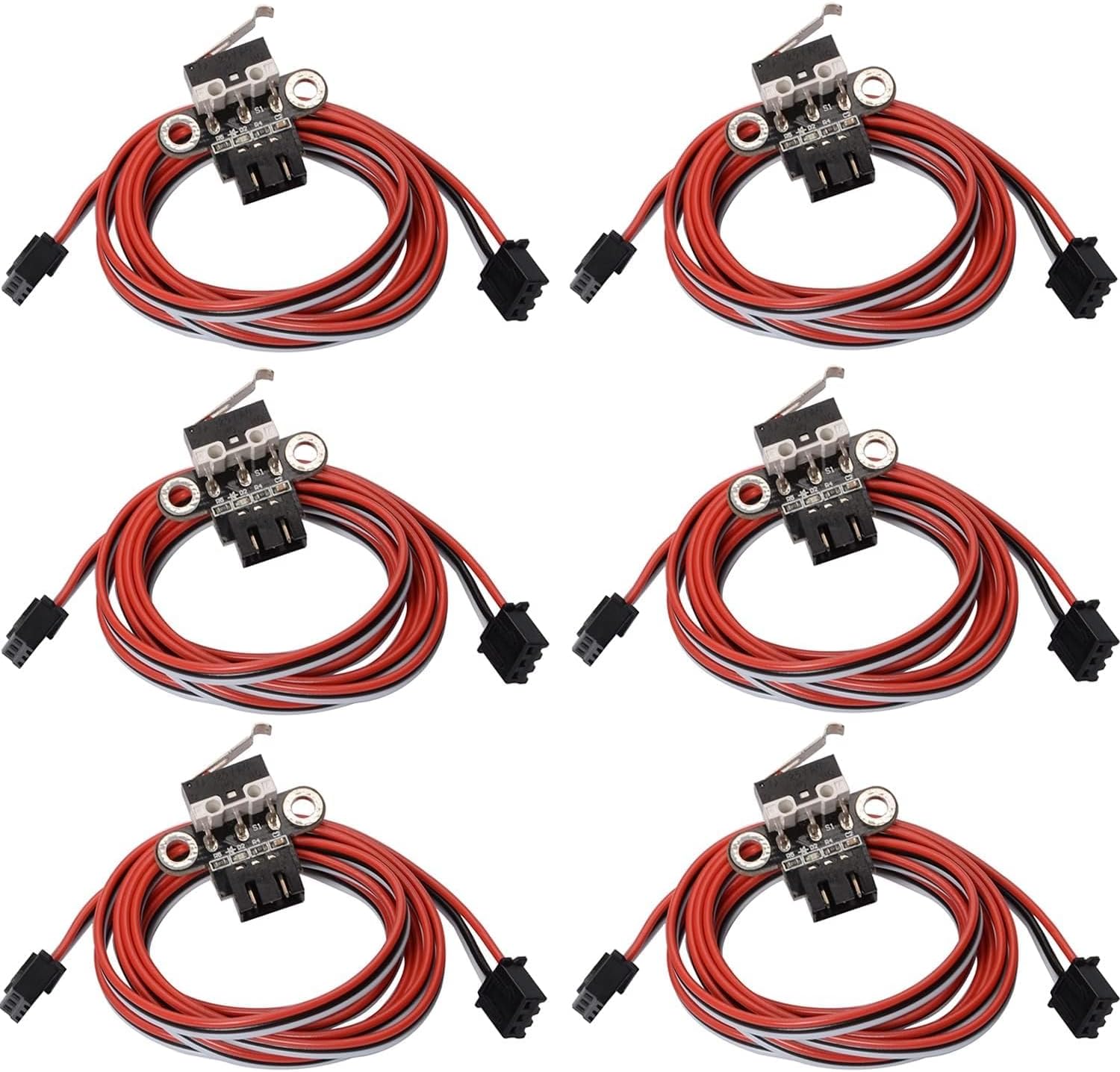6pcs Mechanical Endstop Limit Switch Module Endstop Switch Horizontal Type with 1M Cable for 3D Print Parts Ramps1.4