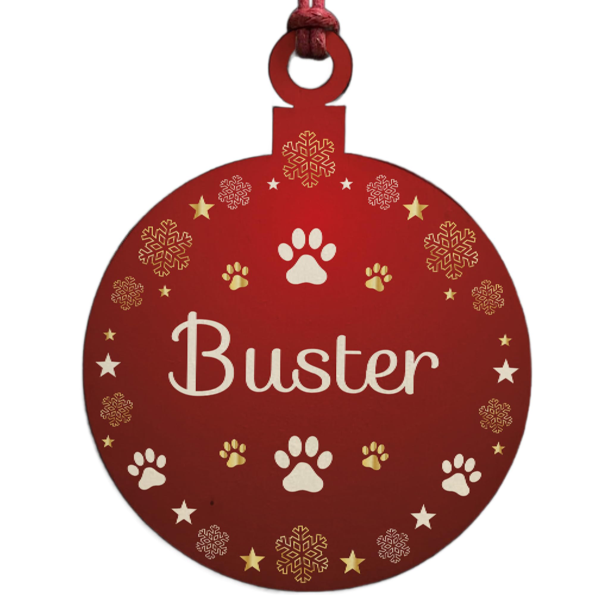 Red Ocean First Christmas Bauble Personalised Dog Cat Christmas Decoration Bauble Gift