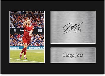 HWC Trading A4 Diogo Jota Gifts Printed Signed Autograph Picture for Fans and Supporters - A4