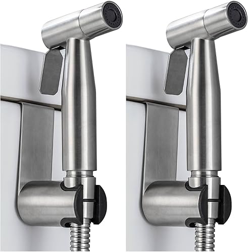 Miniatura 13 de BARROCK Pulverizador de bidé para inodoro, rociador de mano con chorro para inodoros existentes con manguera de bidé, presión de agua ajustable