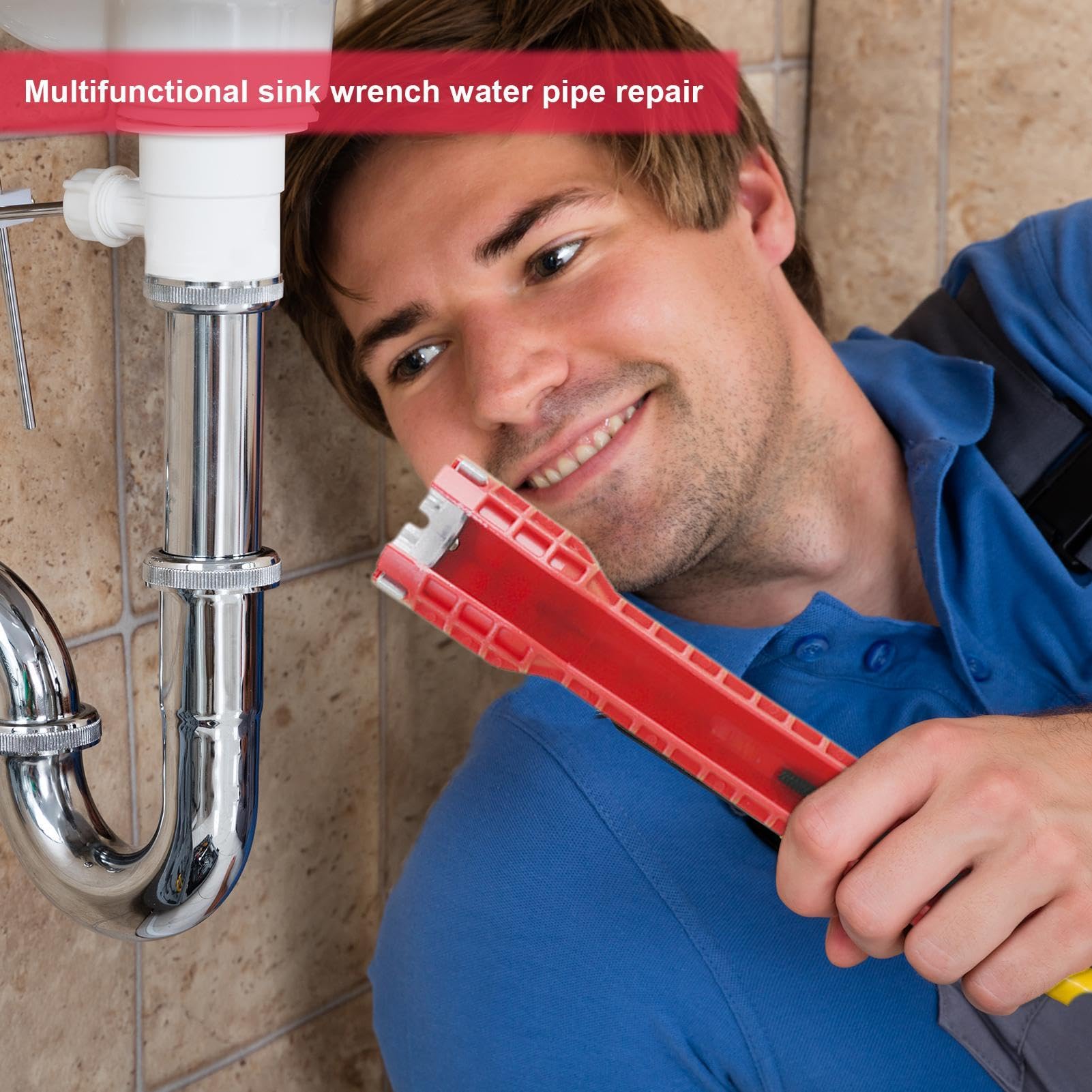 Chiave Per Rubinetto Lavandino - Ergonomica Per Spazi Stretti, In Metallo E ABS - Foto 7