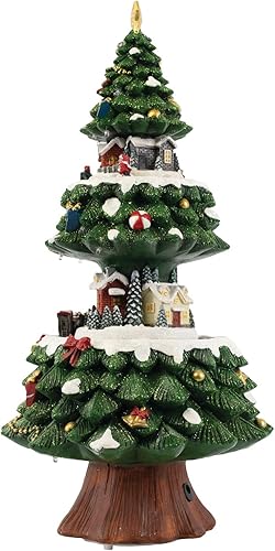 Miniatura 22 de Pueblo Navideño Animado de Santa en Fuga | Accesorios de Casa Navideña Colección Figuritas para Decoraciones y Regalo | Movimiento y Sonido con