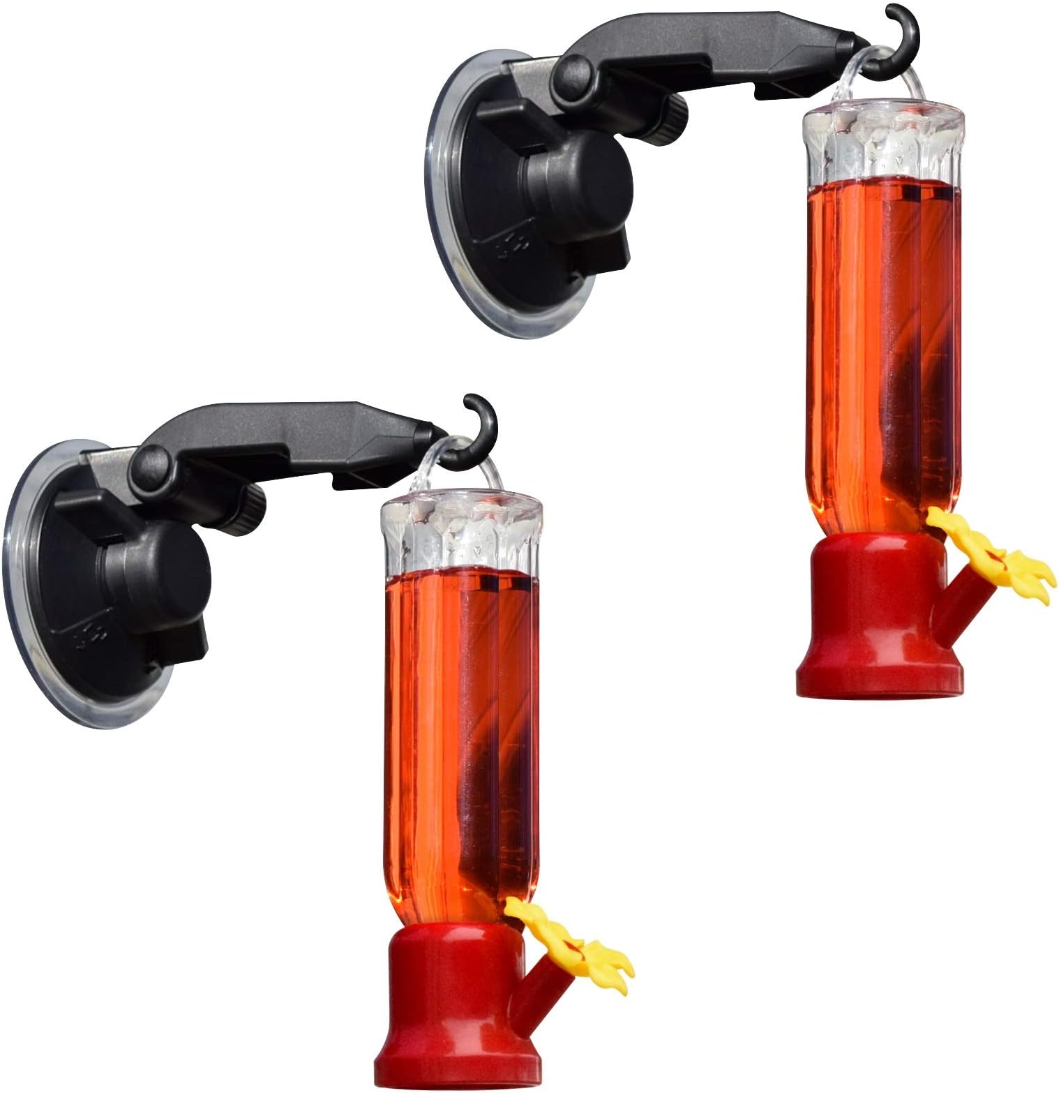 Gray Bunny Window Hummingbird Feeder with Strong Suction Cups (2 Pack) Small Humming Birds Feeders for Outside – Humming Bird Feeder Gifts for Mom, Gifts for Dad, Gifts for Grandma