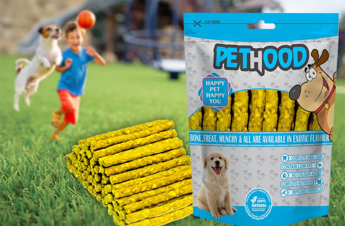 PETHOOD Chicken Munchy Sticks for Dogs 900gm(450g + 450g), Dog Chew Treats for Puppies & Adult Dogs | Snacks for All Life Stages 1