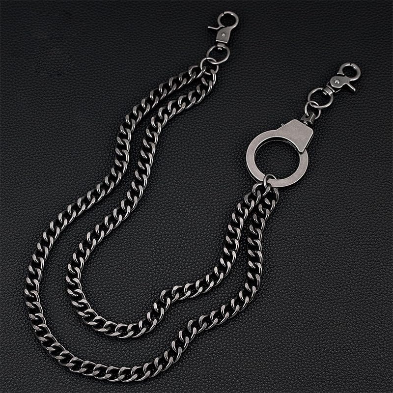 Image of Hip Hop Wallet Chain Waist Pants Chain Accessory for Streetwear Rave Urban Punk Jeans Keychains for Men Women