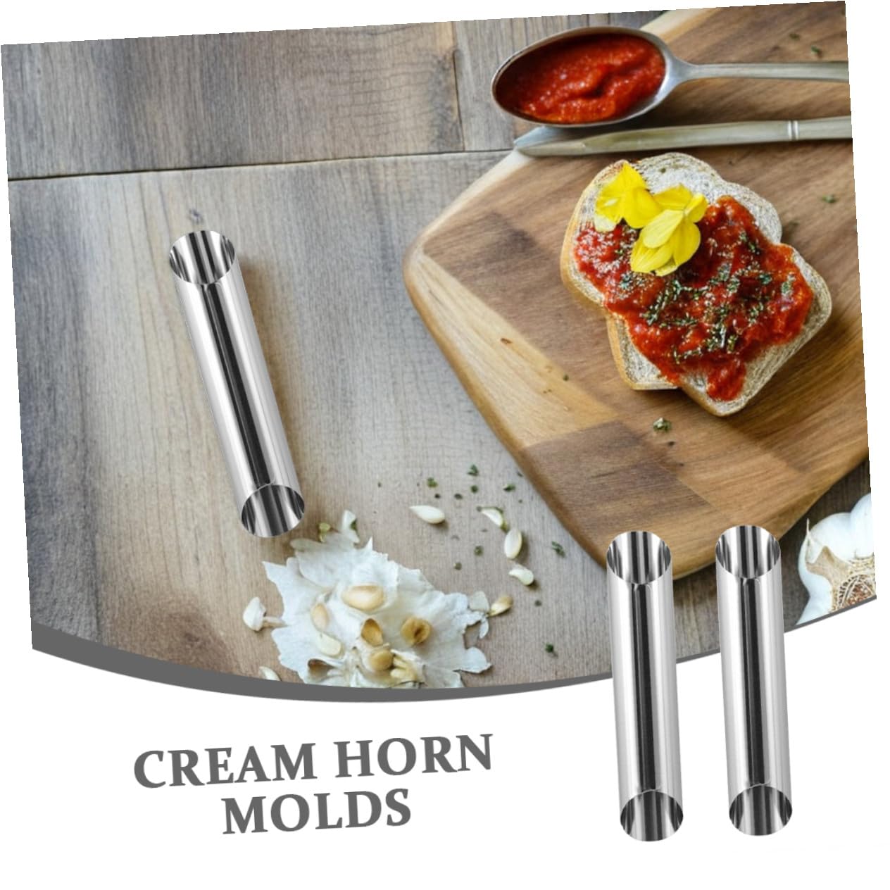 Molde Danés de Pan en Espiral 35 Piezas de Acero Inoxidable | Estructura Hueca de Doble Dirección, Color Plata, Uso en Hornos y Cocinas Profesionales