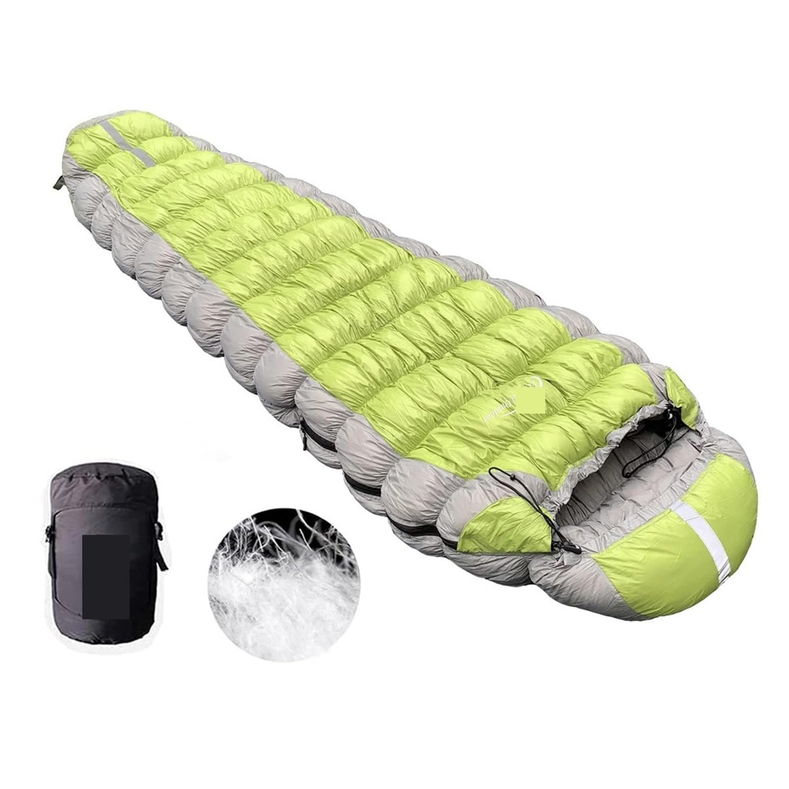Outdoor Camping Mummy Sleeping Bag 95 Goose Down 1000g Filling high Elasticity Ultra-Light and Warm Down Sleeping Bag