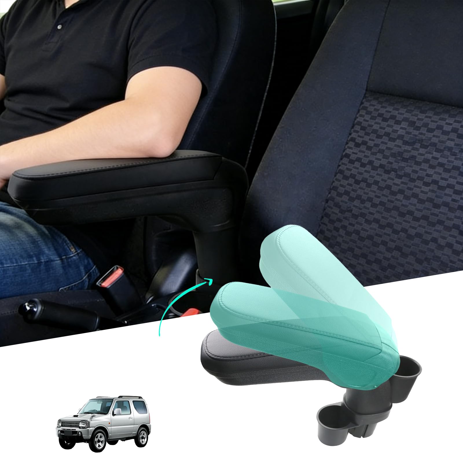 Amazon | 【RUIYA】ジムニー JB23w JB33w 専用 アームレスト 肘置き