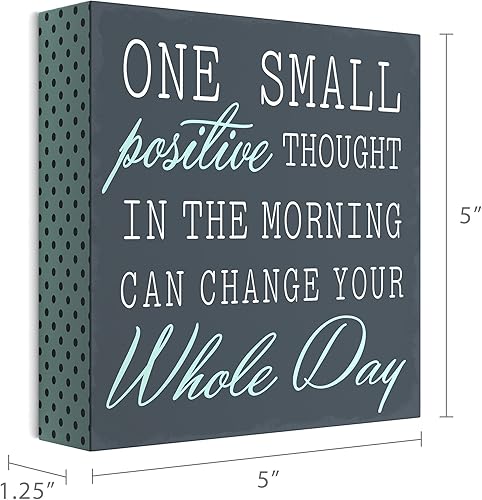 Miniatura 4 de Barnyard Designs Letrero de madera motivacional para escritorio, decoración inspiradora de escritorio de oficina para mujeres, decoración de estante