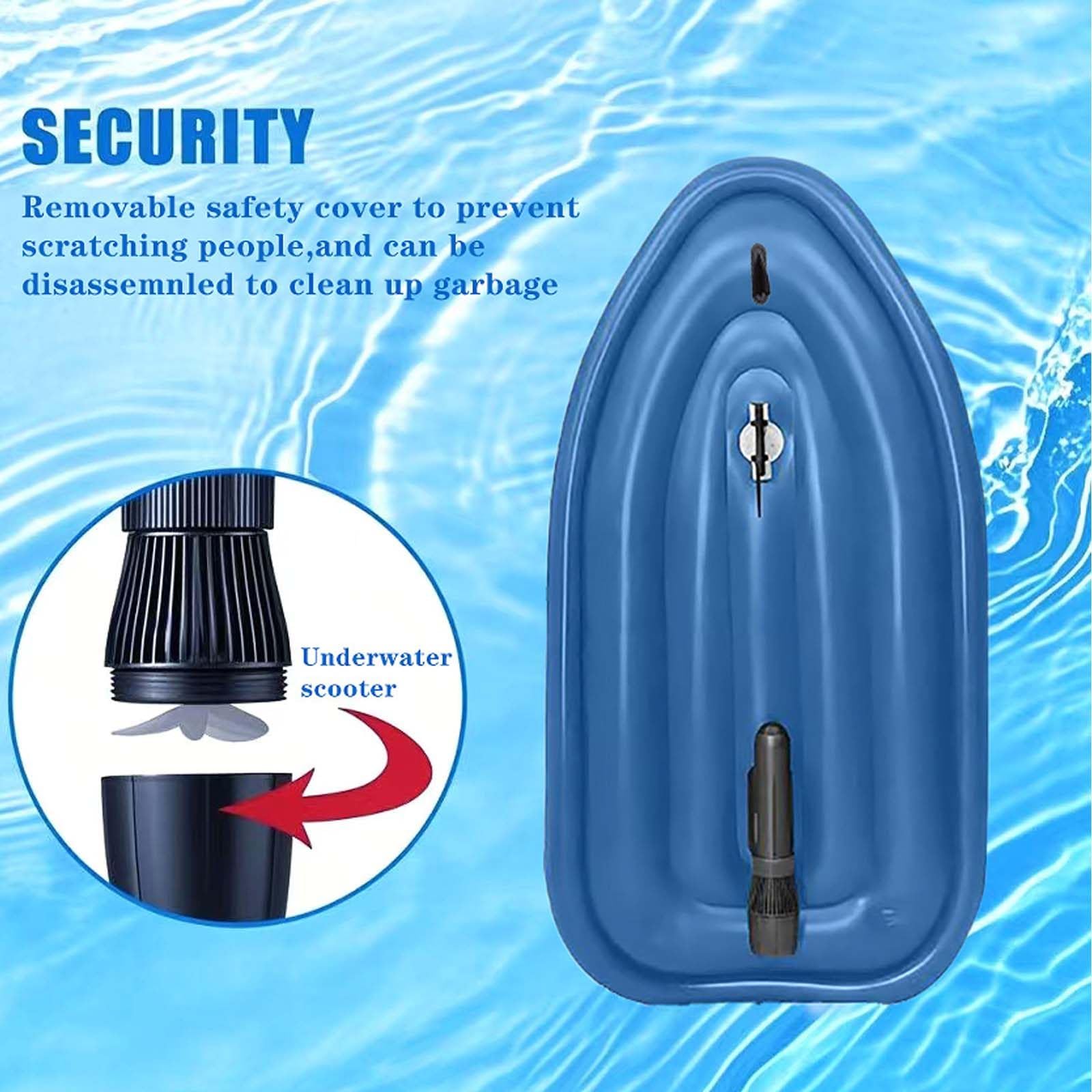 Jet Ski Bateau gonflable avec scooter sous-marin, flotteur de piscine électrique motorisé avec rames et pompe à air, comprend des ailerons grands et petits