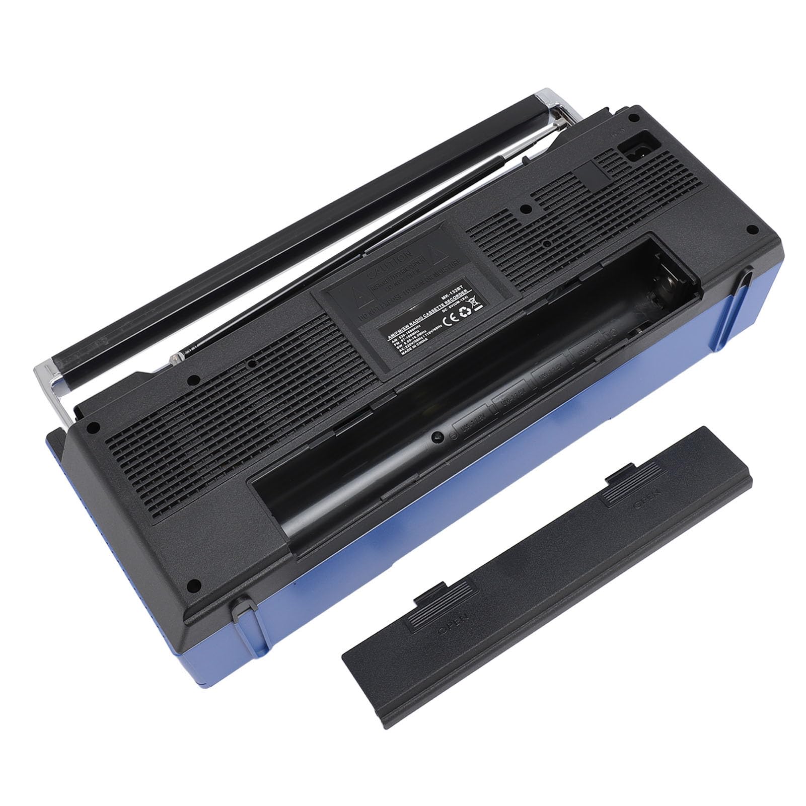 Kassetten Boombox, Retro Blueooth Boombox mit USB, SD und 3,5 Mm AUX Eingang, AM FM SW Kassettenspieler und Recorder (Blue)