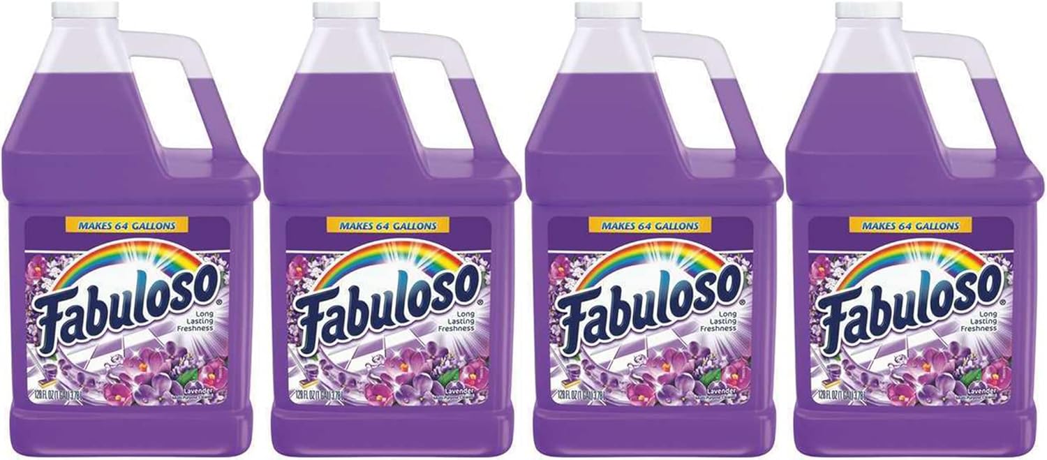 4 Pack Fabuloso All Purpose Cleaner, 1 Gallon Bottle