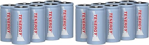 Miniatura 10 de Tenergy Batería de tamaño C 1.2 V 5000 mAh batería recargable NiMH de alta capacidad para linternas LED juguetes para niños y más, paquete de 4