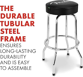 Fenderスペゲティロゴ付きバースツール　30 Fender フェンダー Spaghetti Logo Pick Pouch Barstool Black