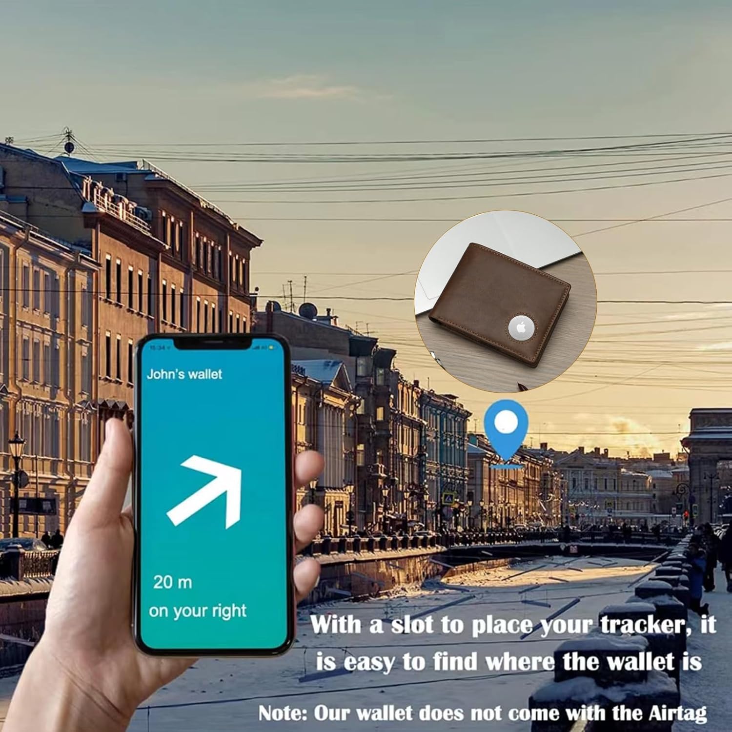 Airtag Wallet Smart Slim Leather Bifold Wallets For Men Small Card Holder Rfid Blocking (Air Tag Not Included) - Image 6