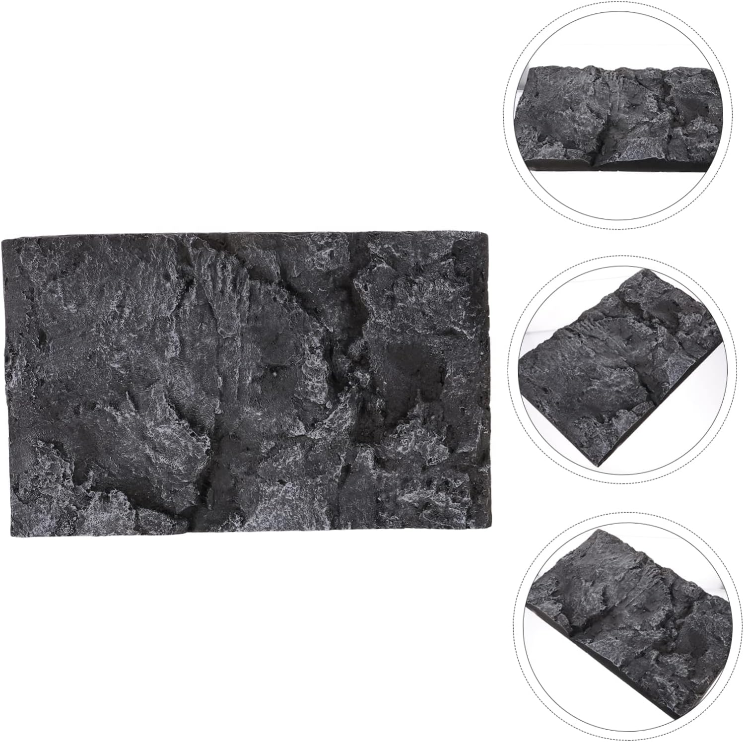 Baluue 3D Rock Terrarium Background, 12" x 18" PU Material Reptile Tank Background Decor for Lizard Bearded Dragon Gecko Spider Chameleon Rock Terrarium Panel