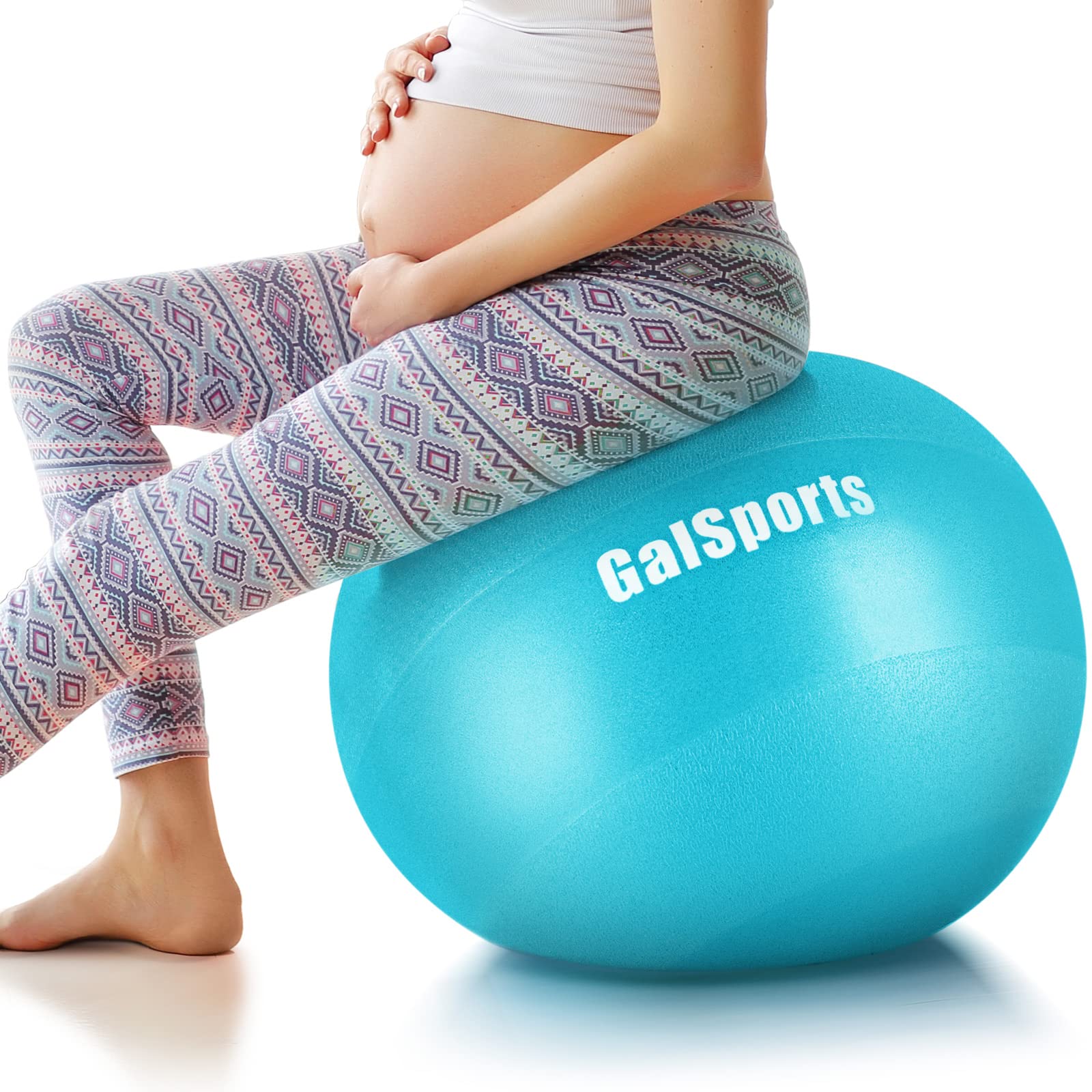 GalSports Pregnancy Birthing Ball, Yoga Exercise Birth Ball Chair for Delivery & Training & Fitness, Extra Thick Non-Toxic Anti-Burst Labor Ball with Quick Pump, Certified by SGS