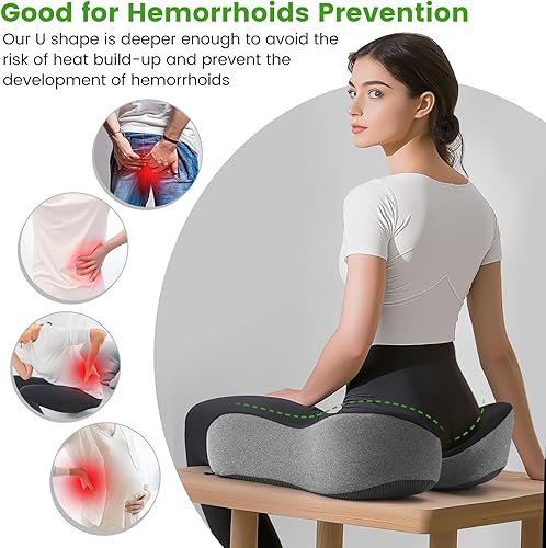 Miniatura 3 de anzhixiu Almohadillas para silla, color negro y gris