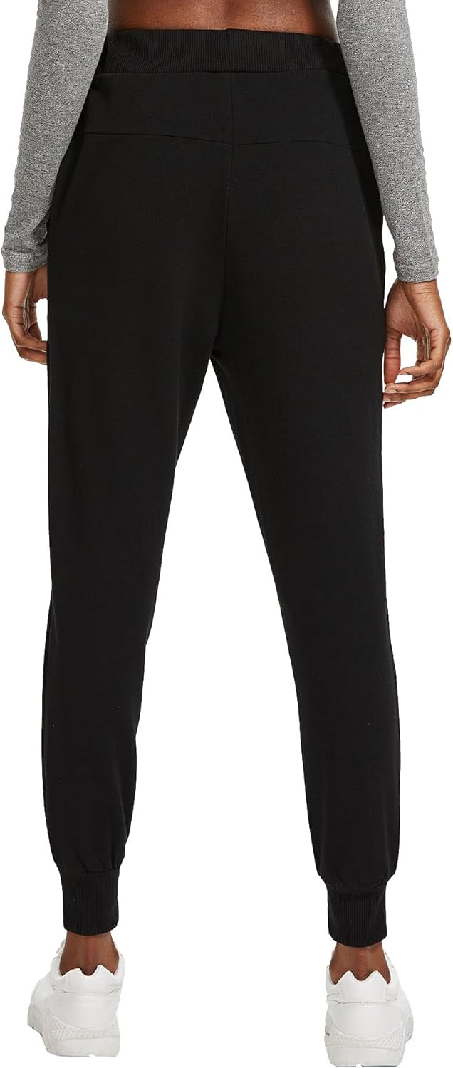 SweatyRocks Women's Causal Drawstring Waist Yoga Active Workout Long Pant with Pocket Large C Black