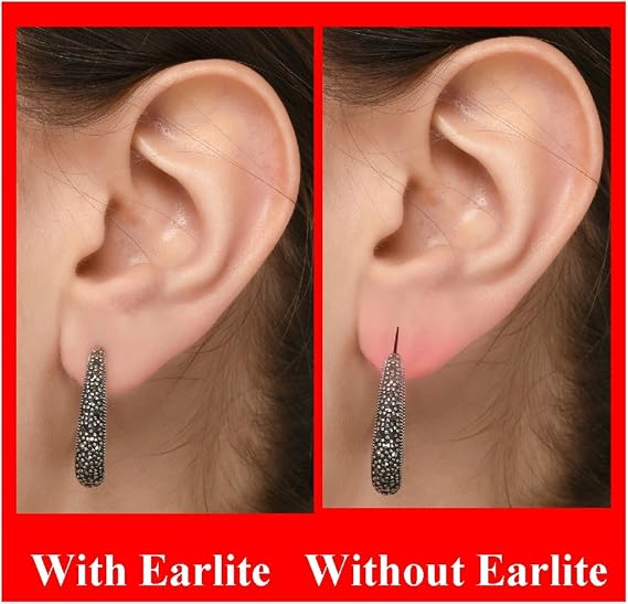 EarLite 30 patches Invisible Earring Ear Support Waterproof Patches in ZipLock Pouch - Made in USA