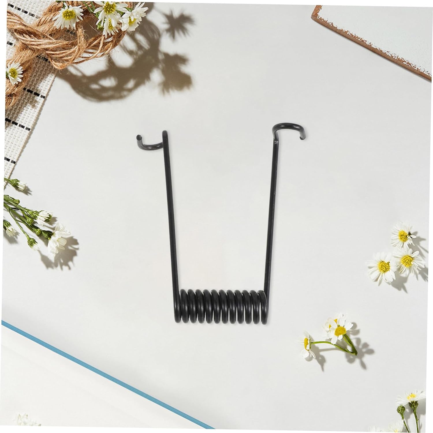 2pcs Stainless Steel Trash Can Replacement Torsion Springs for Garbage Bin Lid Repair with Auto Return and Compact Design, Compact Dark Springs for Bathrooms and DIY Maintenance