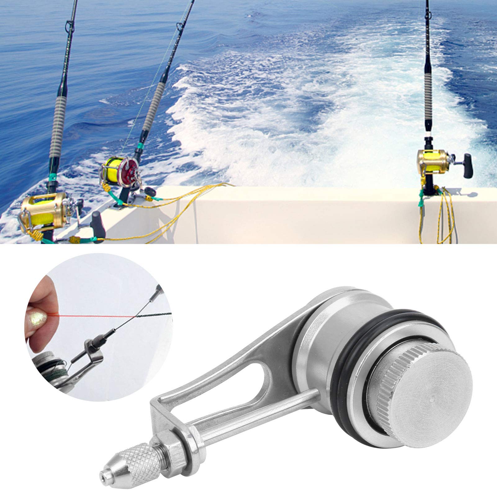Outil de nouage de nœuds de pêche permettant d'économiser du travail, outil de nouage de taille portable, dispositif de traction de ligne pratique pour les praticiens d'eau douce (Silver Outil de nouage de nœuds de pêche permettant d'économiser du travail, outil de nouage de taille portable, dispositif de traction de ligne pratique pour les praticiens d'eau douce (Silver