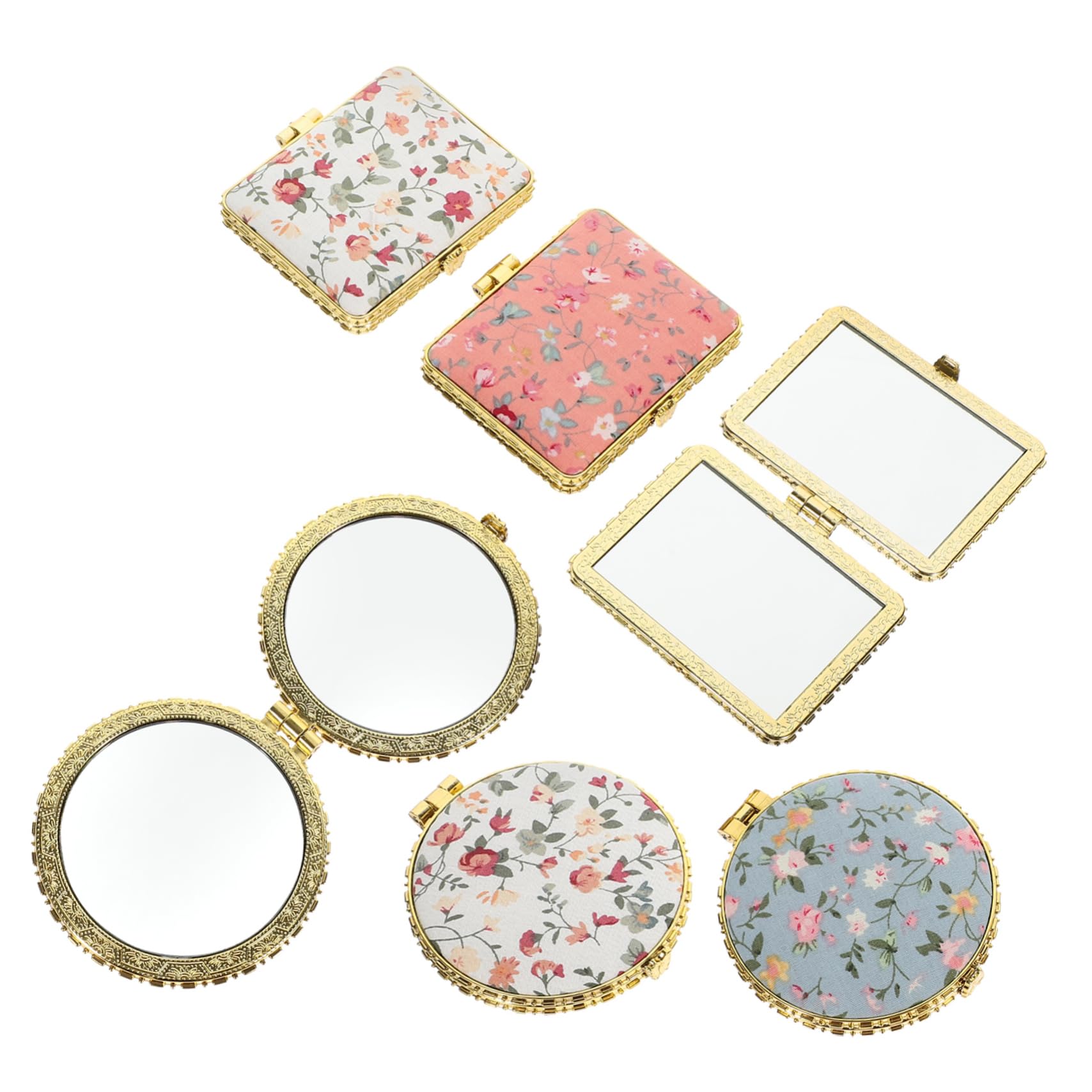 Miroir de voyage portable compact lot de 6 miroirs double face pour sac à main