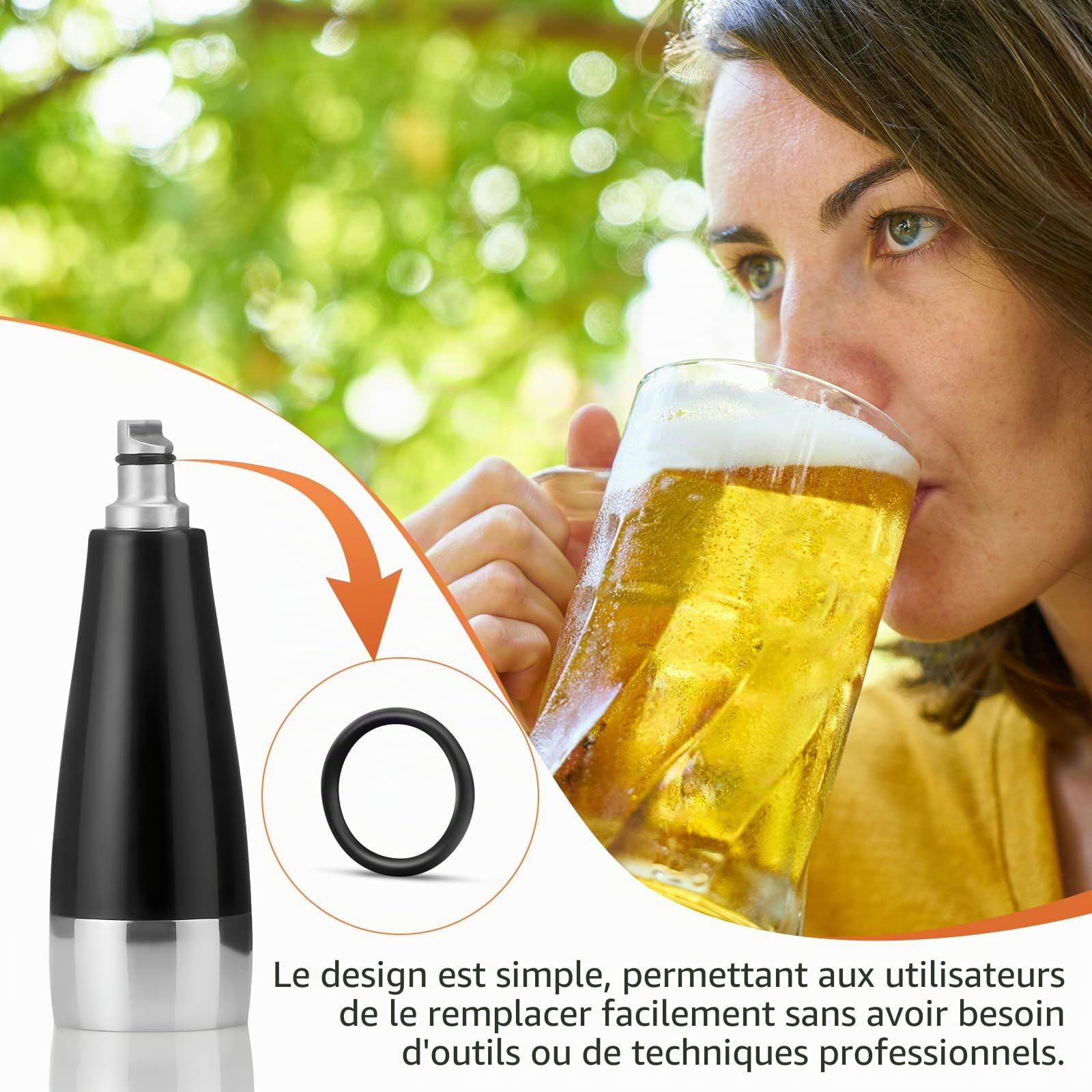 Joint torique pour Perfect Draft - Kit de joints pour tireuse a biere Perfectdraft Philips de remplacement compatibles avec Philips Perfect Draft HD3600, HD3610, HD3620, HD3720, Sûr et durable (4 PCS)