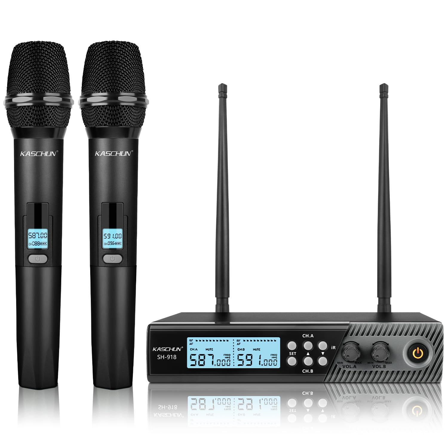 Wireless Microphone System?Cordless Handheld Microfono Inalambrico?328FT UHF Wireless Microphone,Auto Scan Feature?Mics with Stable Signal Transmission?Suitable Church DJ Karaoke Wedding