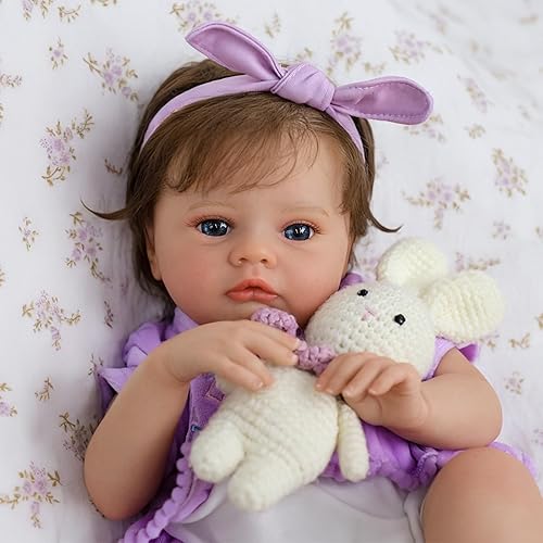 Miniatura 18 de SCOM Muñecas realistas de bebé recién nacido, de 20 pulgadas, muñeca de bebé recién nacida, muñecas de bebé de la vida real con cuerpo suave