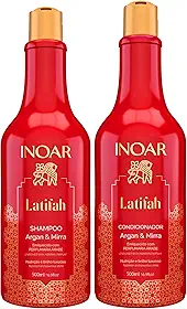 Inoar, Kit Latifah Shampoo e Condicionador Argan e Mirra 500ml