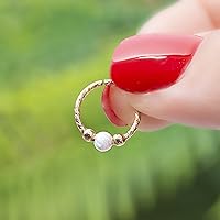 Vista 5 de Anillos de nariz - Plata y oro - Opal CutWire