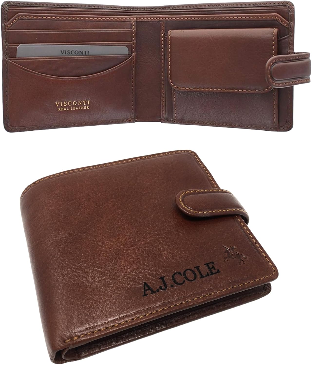 Rutherfords Gifts Mens Tan Leather Wallet
