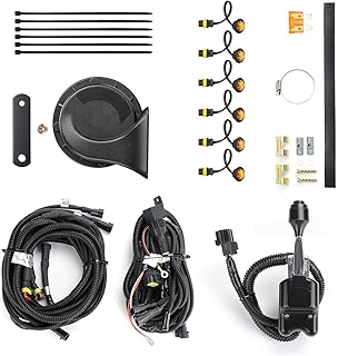 KEMIMOTO UTV Turn Signal Kit with Combination Switch, 105D Horn and Amber LED Blinker Kit, Easy Installation Compatible with Polaris RZR, Can-Am, Pioneer, Talon, Kawasaki, Arctic Cat