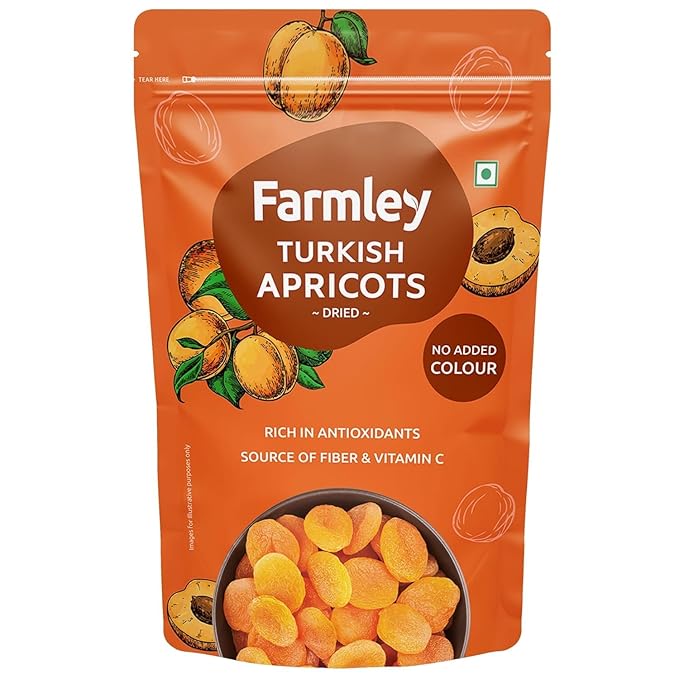 Farmley Exotics Apricots Dry Fruits 200g Apricot, Dried Apricot