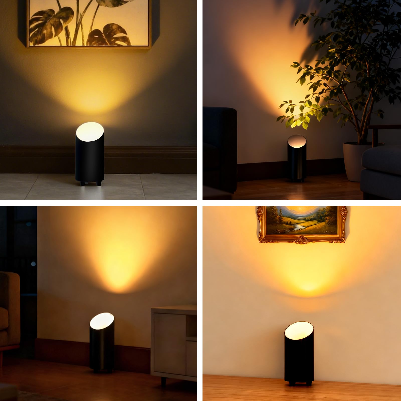 LED Uplight Spot Bodenstrahler 2 Stück 5 W Bodenleuchte mit Fußschalter 3000 K Warmweiß 230V