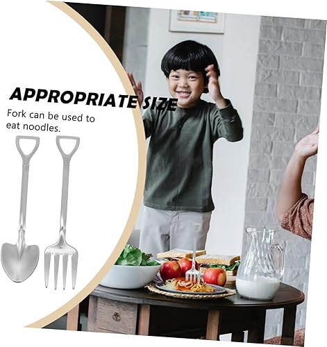 Miniatura 7 de ARTIBETTER 2 piezas de vajilla para comer en forma y degustaciones para el hogar postre de azúcar cuchara de hielo inoxidable cucharas pequeñas