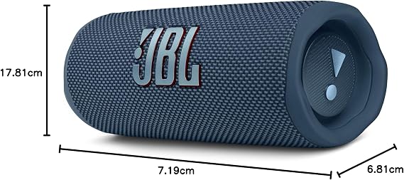 JBL FLIP6 Bluetooth Speaker 2-Way Speaker Configuration/USB C Charging/IP67 Dustproof and Waterproof/Passive Radiator Equipped/Portable Blue JBLFLIP6BLU