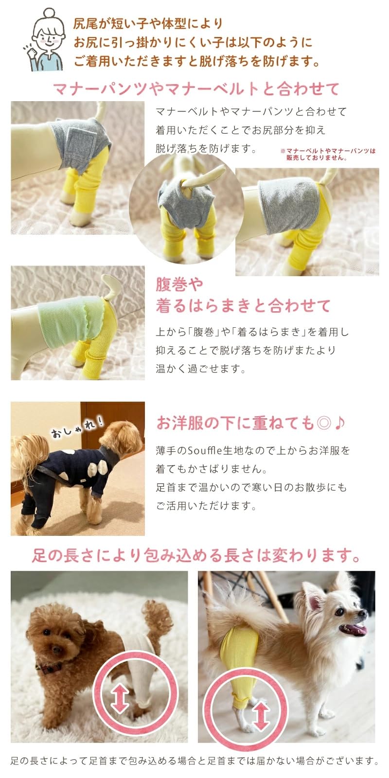 Amazon.co.jp: ペット用レッグウォーマー わんにゃん行進曲 Sサイズ 